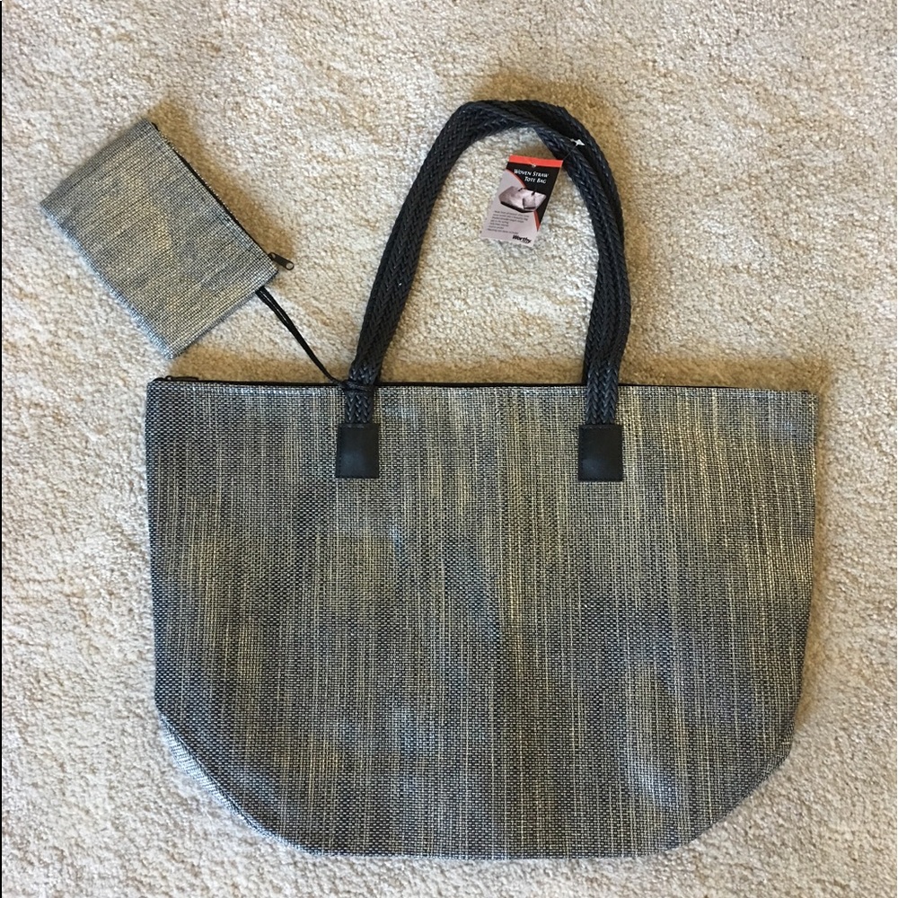Brand New Woven Straw Tote  Natural Bag by Worthy